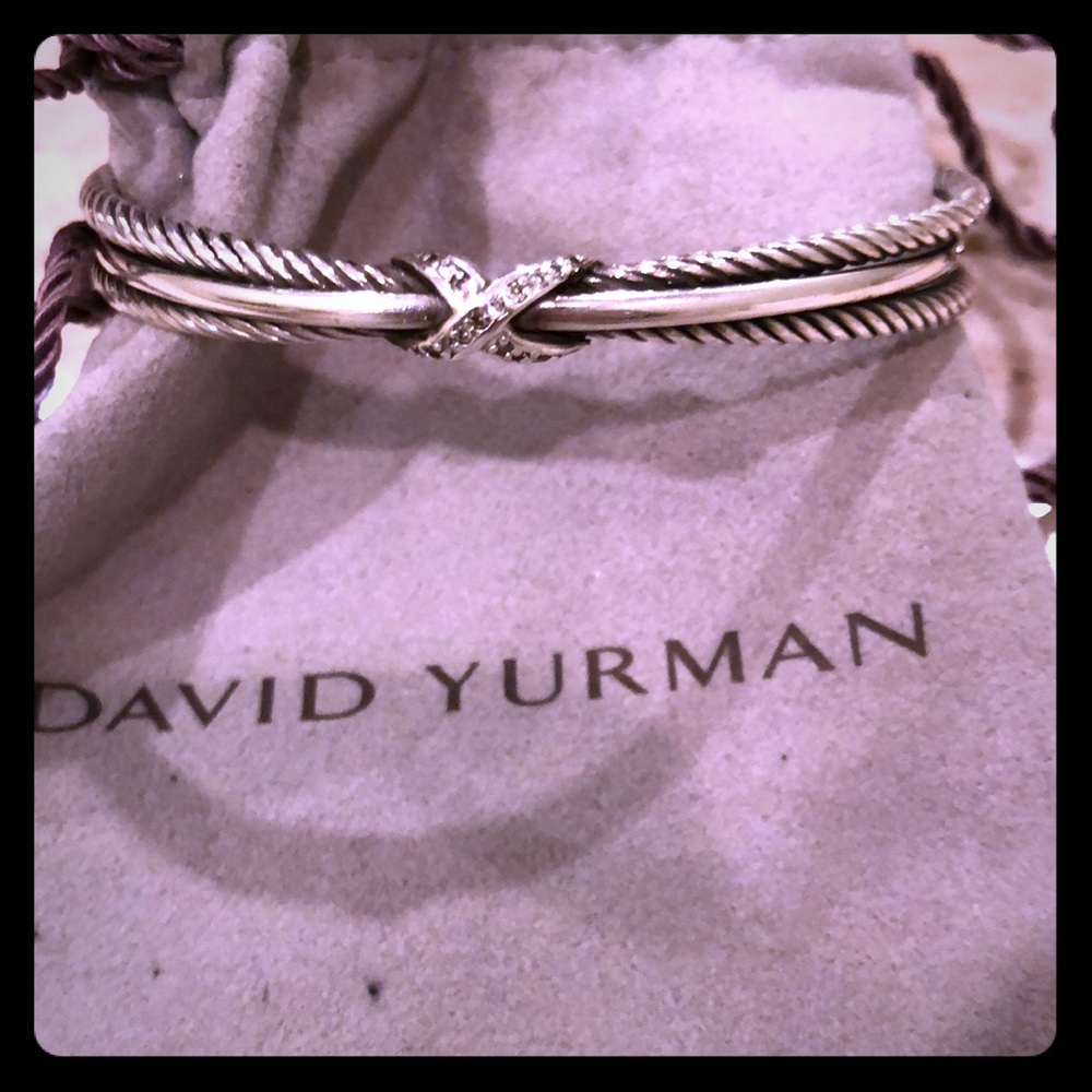 David Yurman X Crossover Bracelet with Diamonds